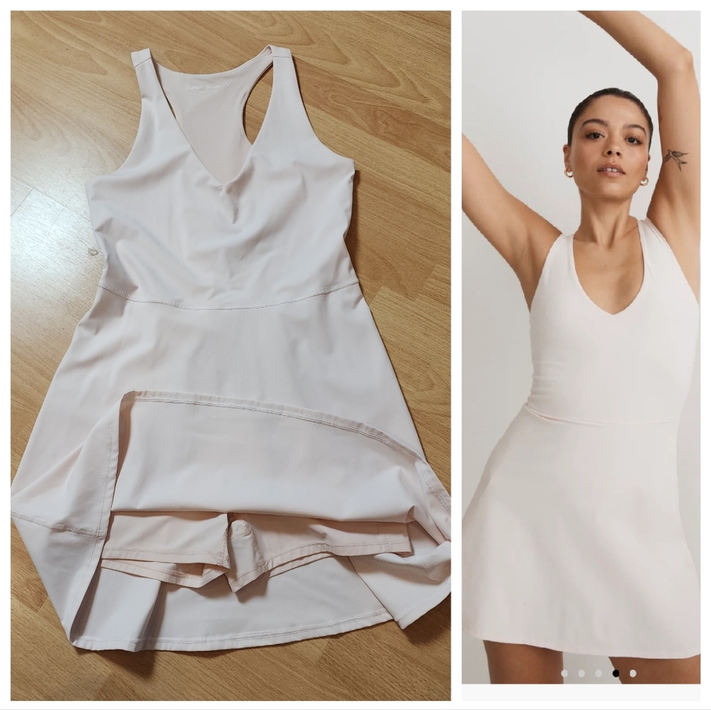 Outdoor Voices Volley Dress Built In Shorts Peachy Pink Nude Size Medium